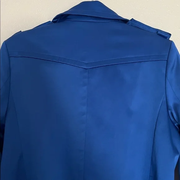 Lisa International Jacket Collared Double Breasted Pockets Belt Lined Size M - Picture 7 of 13